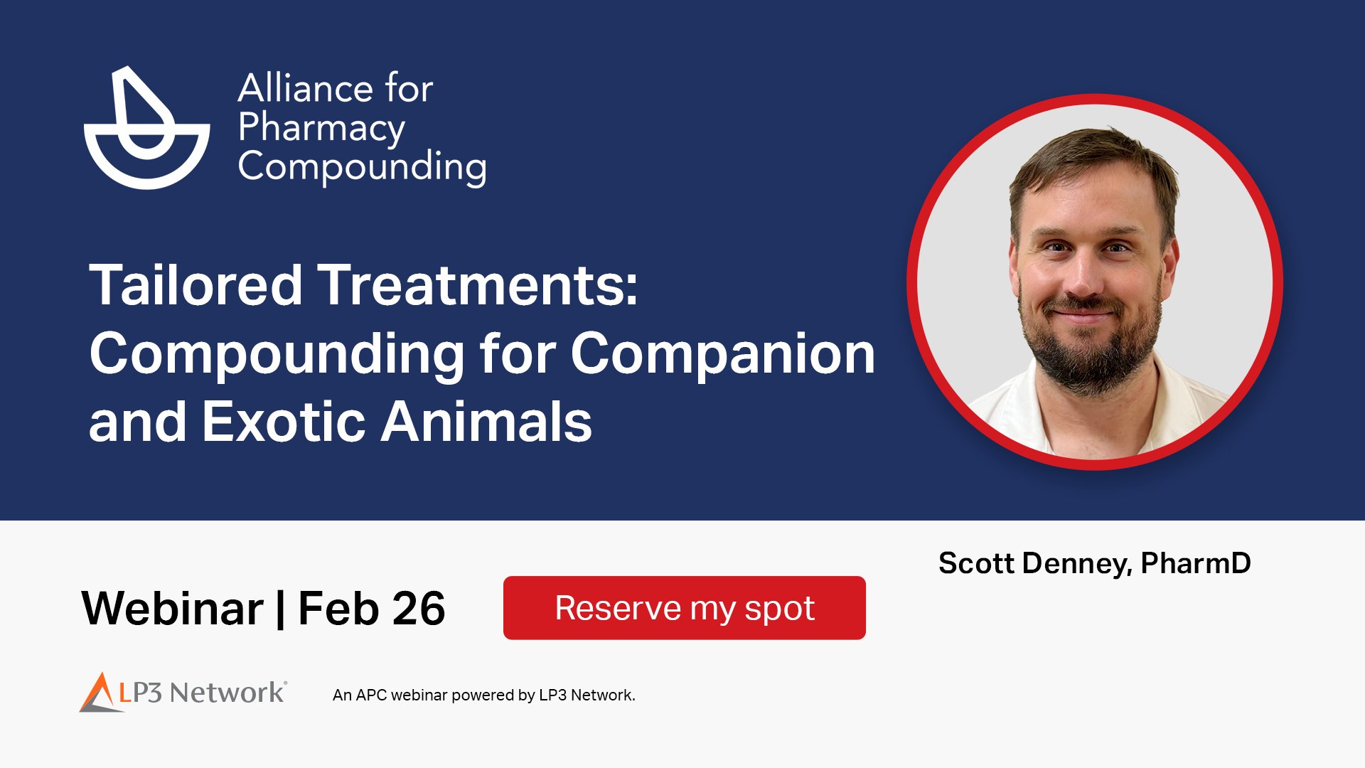 MKT-9358 APC Webninar Web Banners_Tailored Treatments Compounding for Companion and Exotic Animals - SM